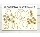 Chipboard Cuadritos de Colores 2
