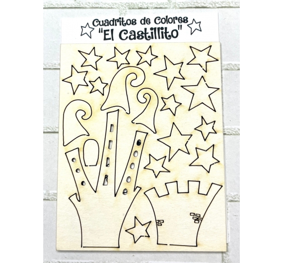 Chipboard Cuadritos de Colores  -  El Castillito