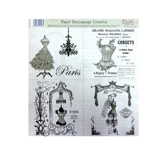 Papel Decoupage Corsets 31 x 33 cm