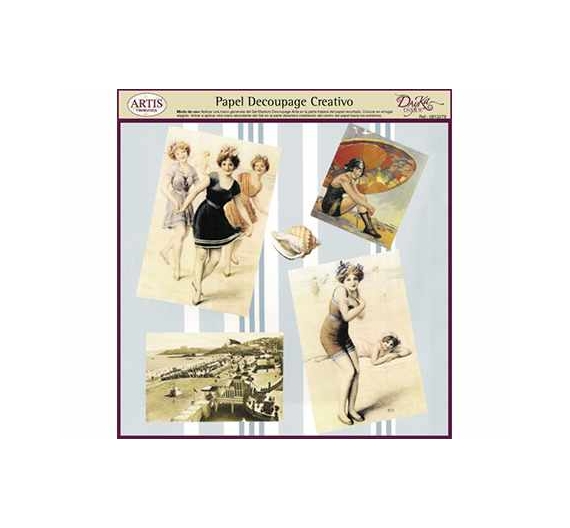 Papel Decoupage Chicas 31 x 33cm. Dayka