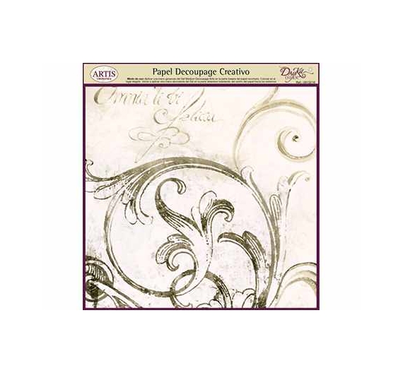 Papel Decoupage Filigrana 31 x 33cm. Dayka