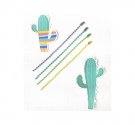 Cadena de bolitas colores, 4 unidades tamaño 12cm