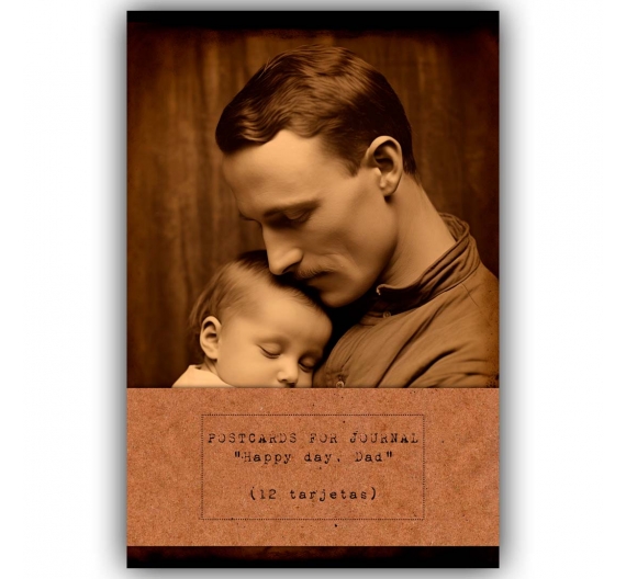 Postcards for Journal. 12 tarjetas - Happy day, Dad