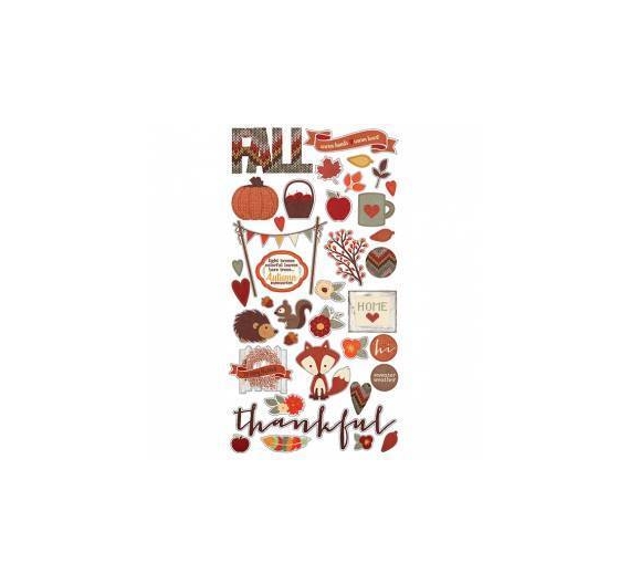 Adhesivos cartón de Simple Stories colección Sweater Weather