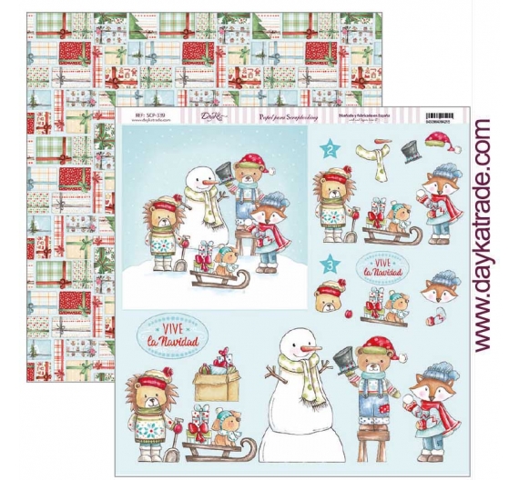 Papel de Scrap Dayka Trade  Vive la navidad