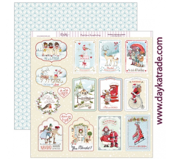 Papel de Scrap Dayka Trade Etiqueta navidad