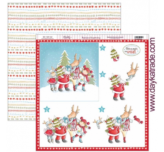 Papel de Scrap Dayka Trade Todo es mejor con Amigos