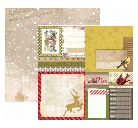 Papel scrap colección Christmas Collage Flurry