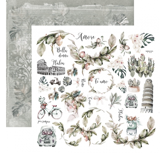 Papel de doble cara Bella de 30,5 x 30,5cm