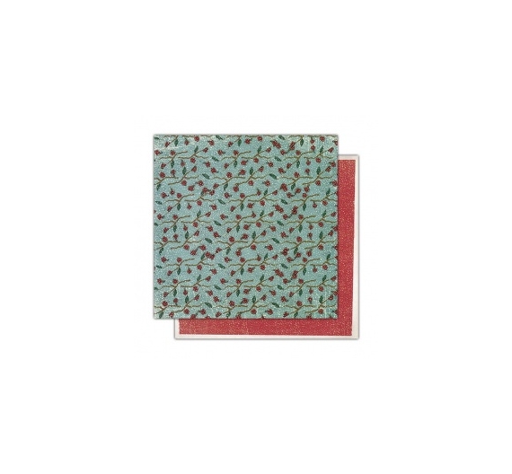 Papel de doble cara Acebo de 30,5 x 30,5cm
