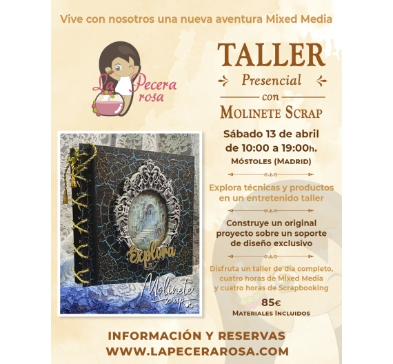 Taller presencial Explora con Molinete Scrap