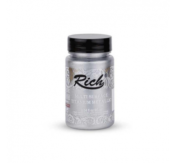 Multi Superficie Titanium Metálica Rich 90cc. - Plata