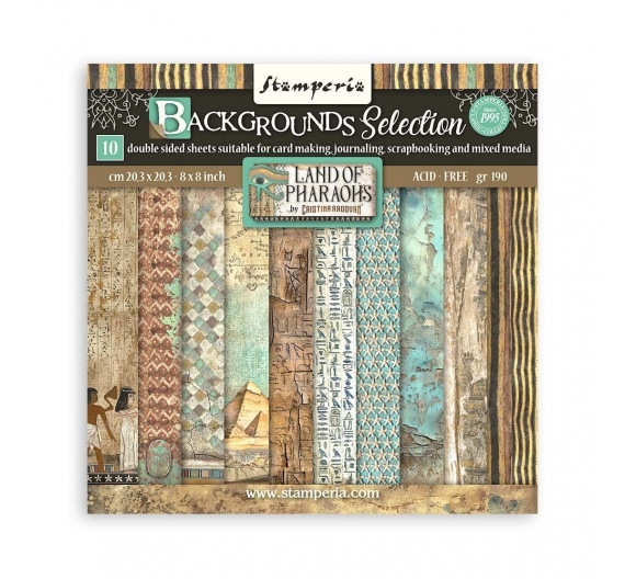 Land Of Pharaohs Backgrounds 20,3 x 20,3cm