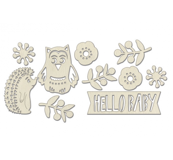 Chipboard Hola Bebé