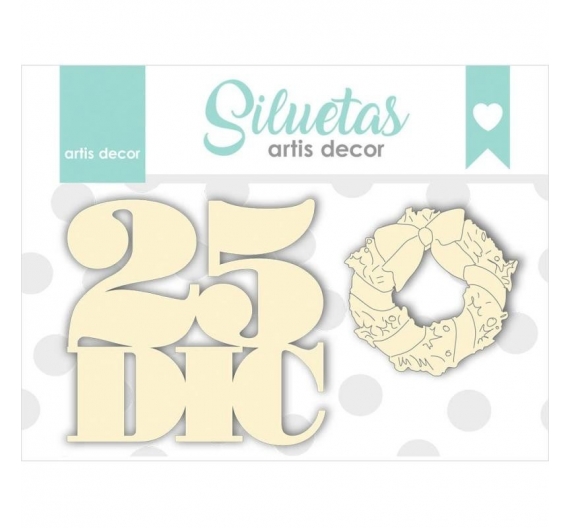 Chipboard "Corona y 25 Dic".
