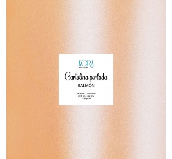 Cartulina Perlada de 30,5 x 32 cm Salmón