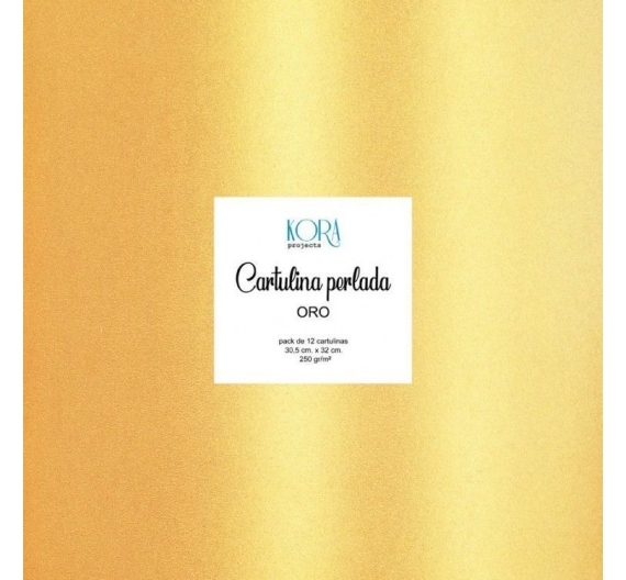 Cartulina Perlada de 30,5 x 32 cm Oro