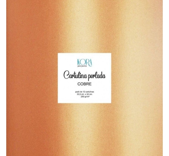 Cartulina Perlada de 30,5 x 32 cm Cobre