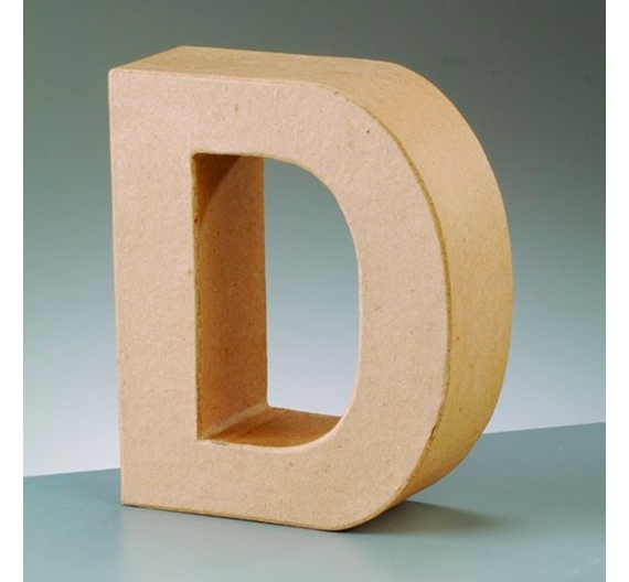 Letra D de cartón 18 cm