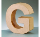 Letra G de cartón 18 cm