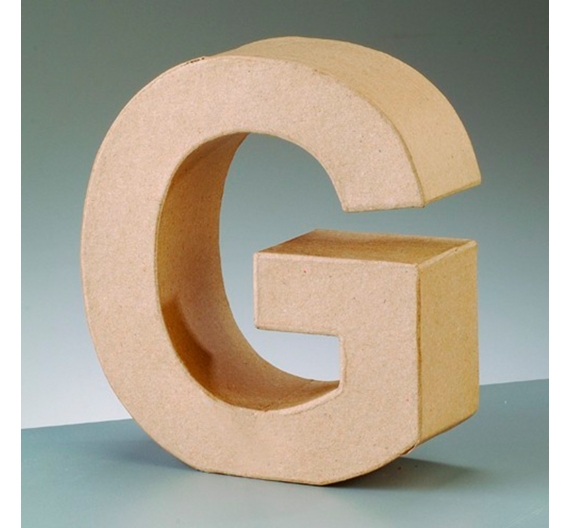 Letra G de cartón 18 cm