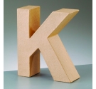 Letra K de cartón 18 cm