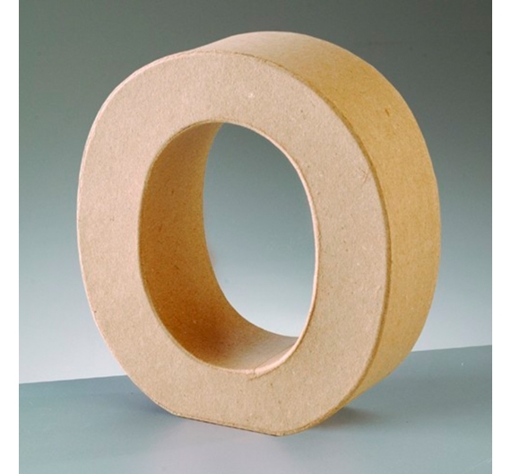 Letra O de cartón 18 cm