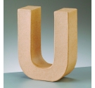 Letra U de cartón 18 cm