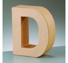 Letra D de cartón 10 cm