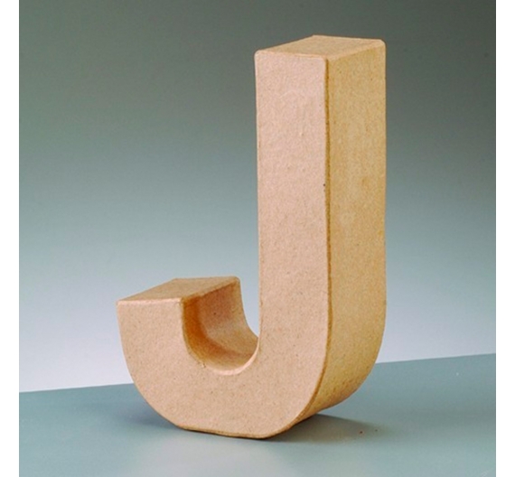 Letra J de cartón 10 cm