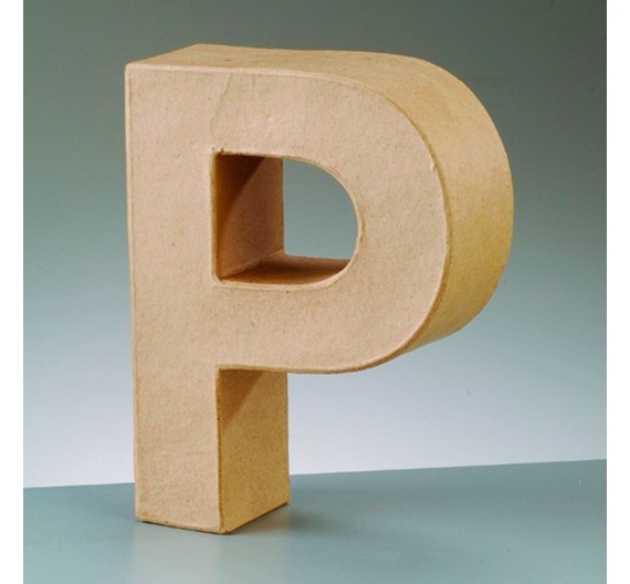Letra P de cartón 10 cm