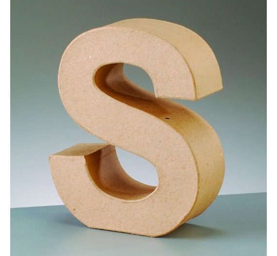 Letra S de cartón 10 cm