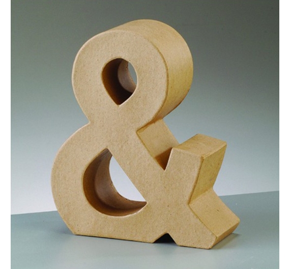 Letra & de cartón 18 cm