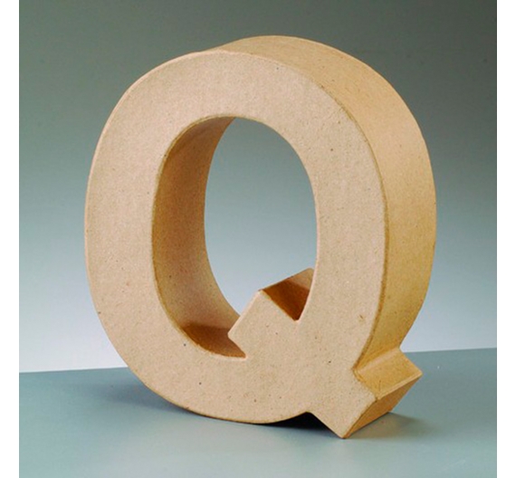 Letra Q de cartón 18 cm