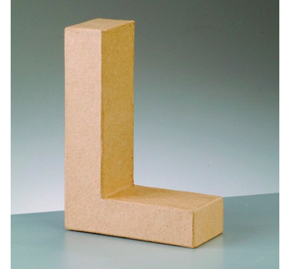 Letra L de cartón 18 cm