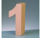 Número 1 de cartón 10 cm