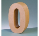 Número 0 de cartón 10 cm