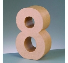Número 8 de cartón 10 cm