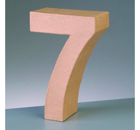 Número 7 de cartón 10 cm