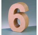 Número 6 de cartón 10 cm