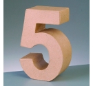 Número 5 de cartón 10 cm