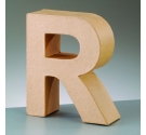 Letra R de cartón 18 cm