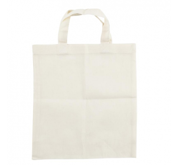Bolsa algodón con asa corta 34 x 38cm - Natural