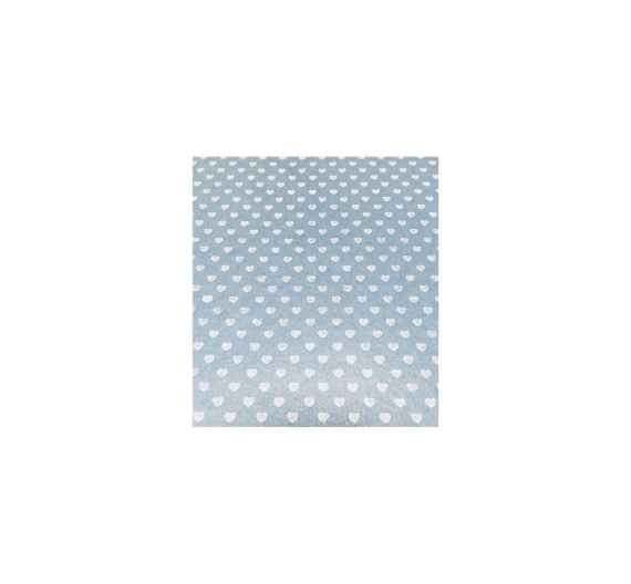 Lámina Fieltro 30 x 30 cm - 1 mm - Corazones azul