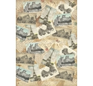 Fieltro Decorado Vintage Postcards