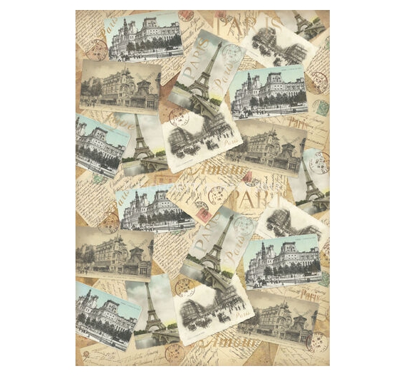 Fieltro Decorado Vintage Postcards