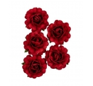 Flores Rosas 3,5 cm Rojo 5 unidades