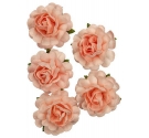 Flores Rosas 3,5 cm Salmón 5 unidades