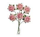 Flores Rosas 2,5 cm Salmón 6 unidades