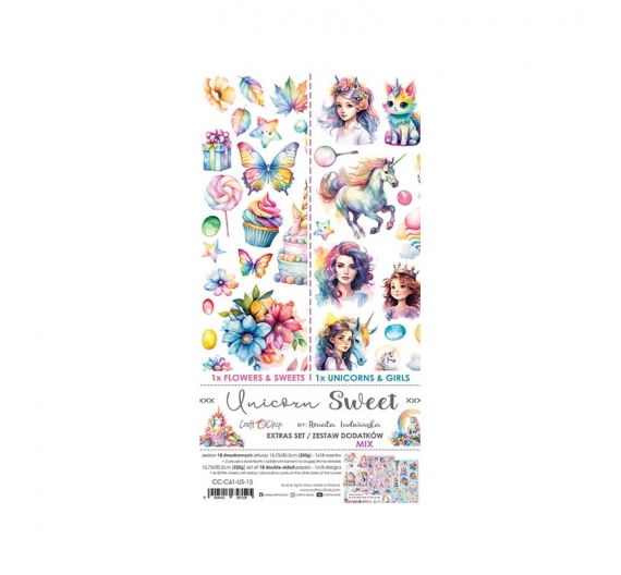Unicorn Sweet. Recortables MIx 15,75 x 30,5cm